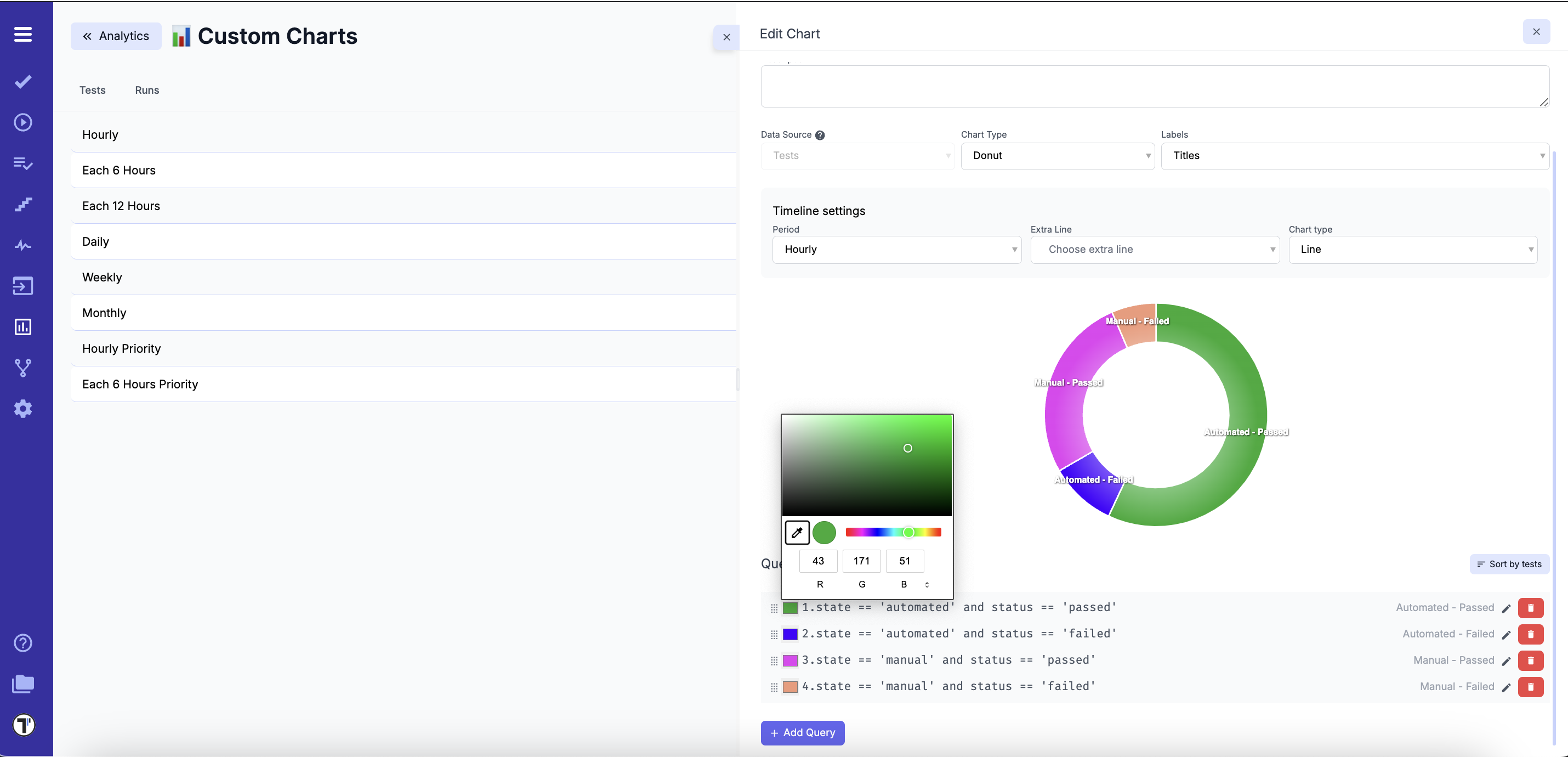 Set up color